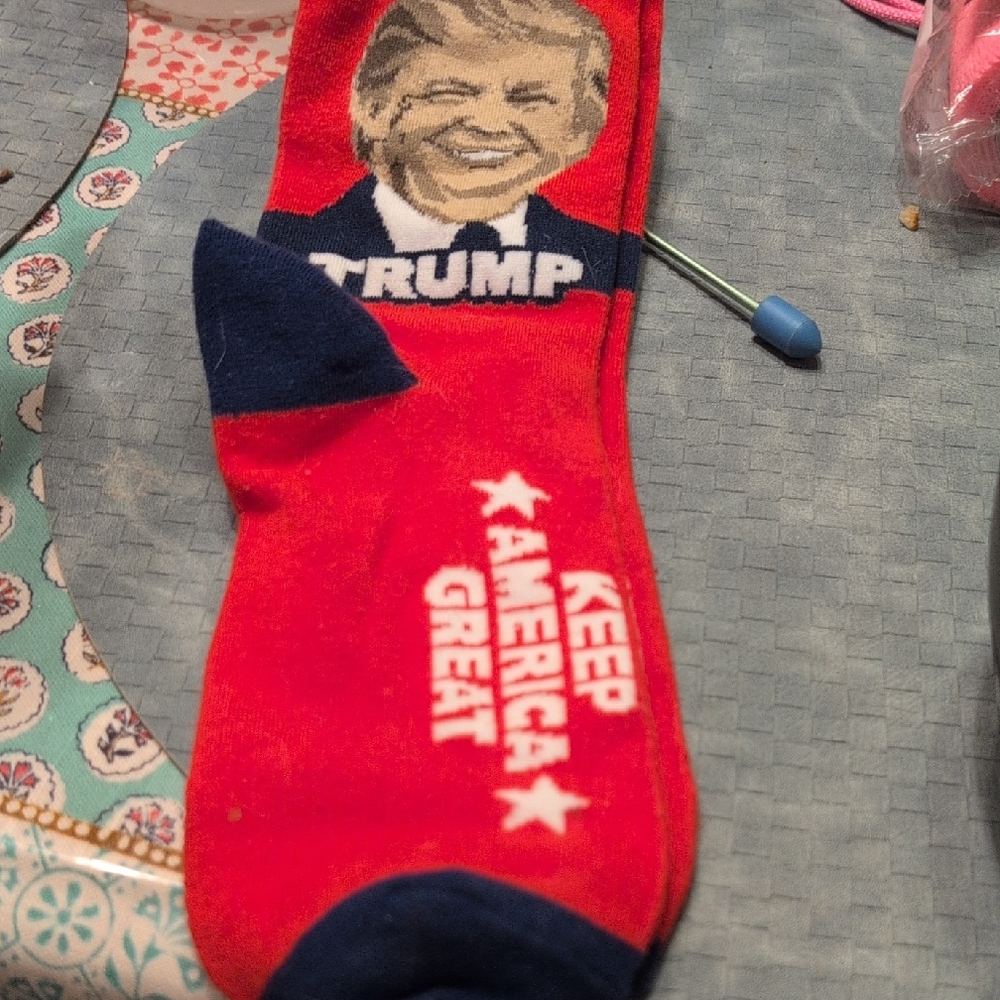 Vibrant Red and Blue Casual Socks